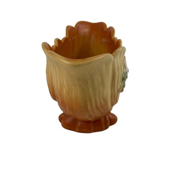 Weller Pottery Roba Footed Planter Bowl With Floral Design & Scalloped Edge - Picture 11 of 12